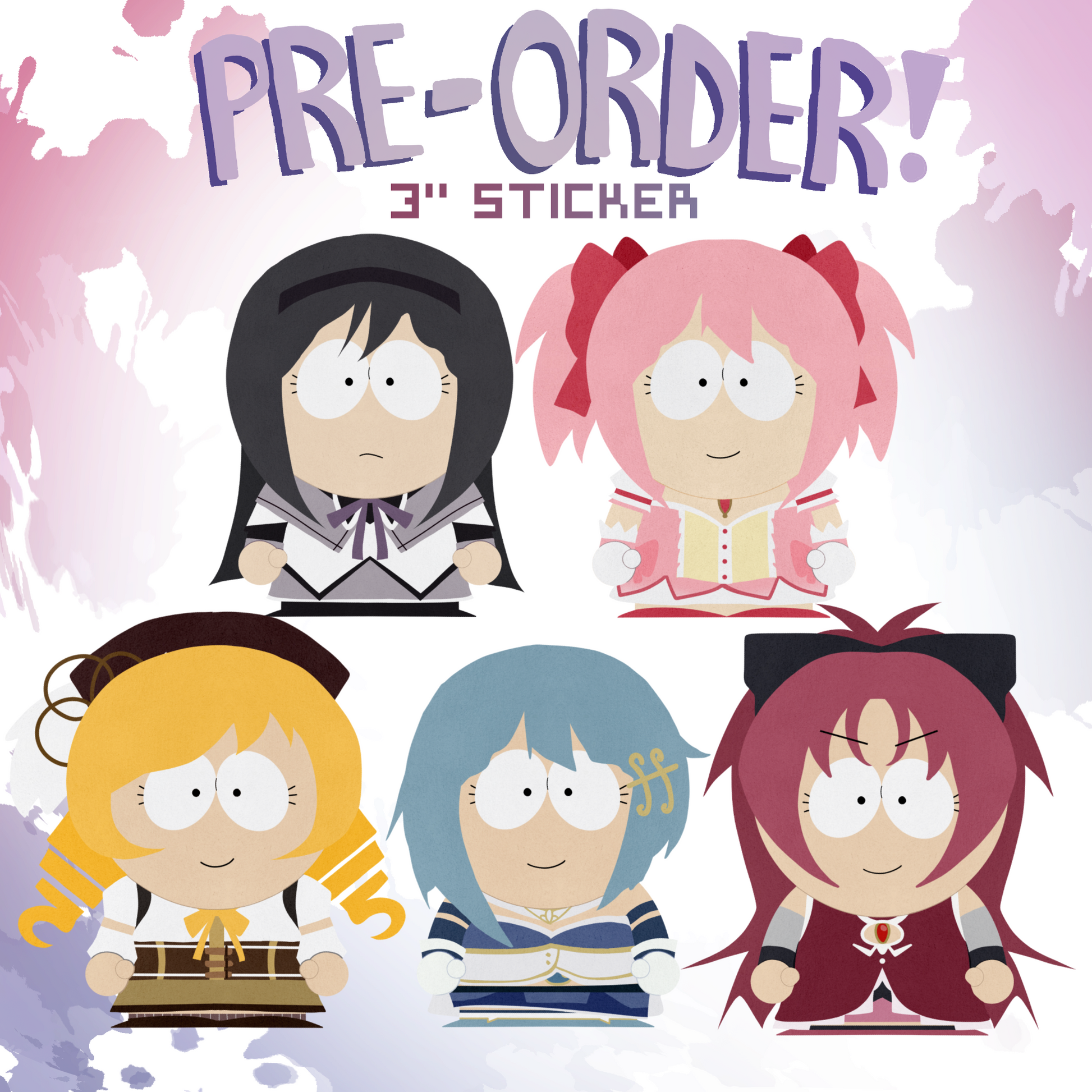 Madoka Magica x South Park Stickers