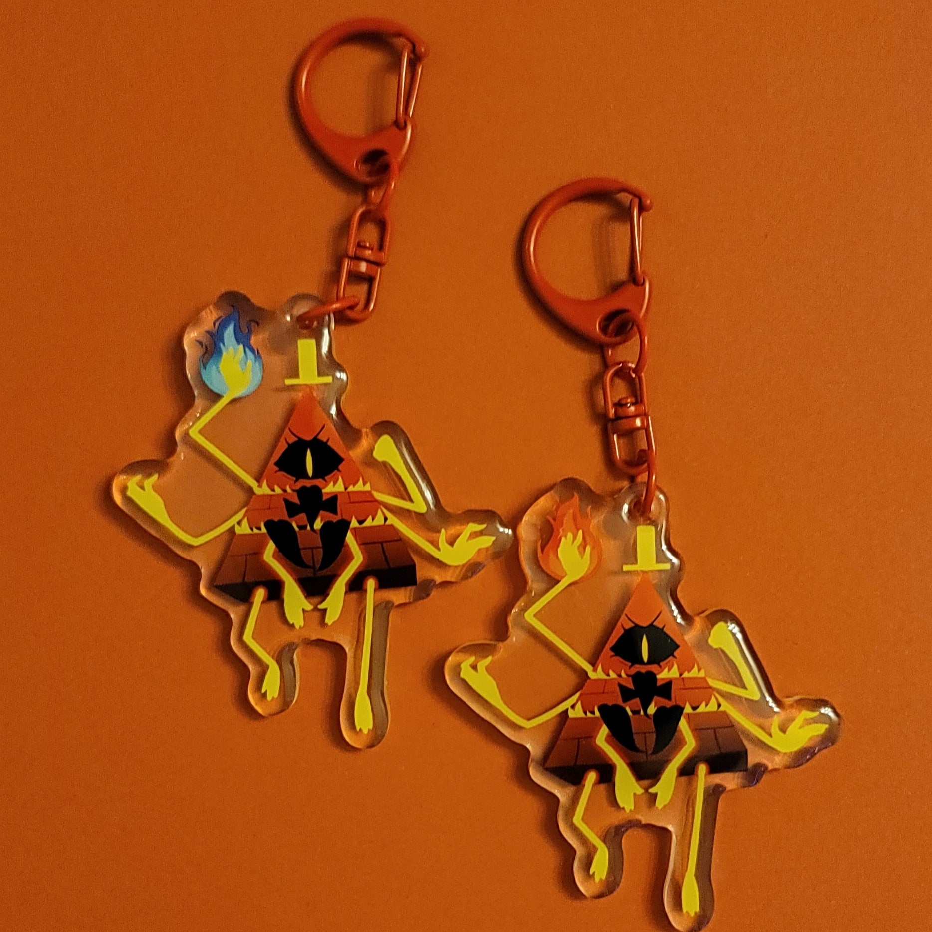 Nightmare Bill Cipher Keychain | Gravity Falls Charm