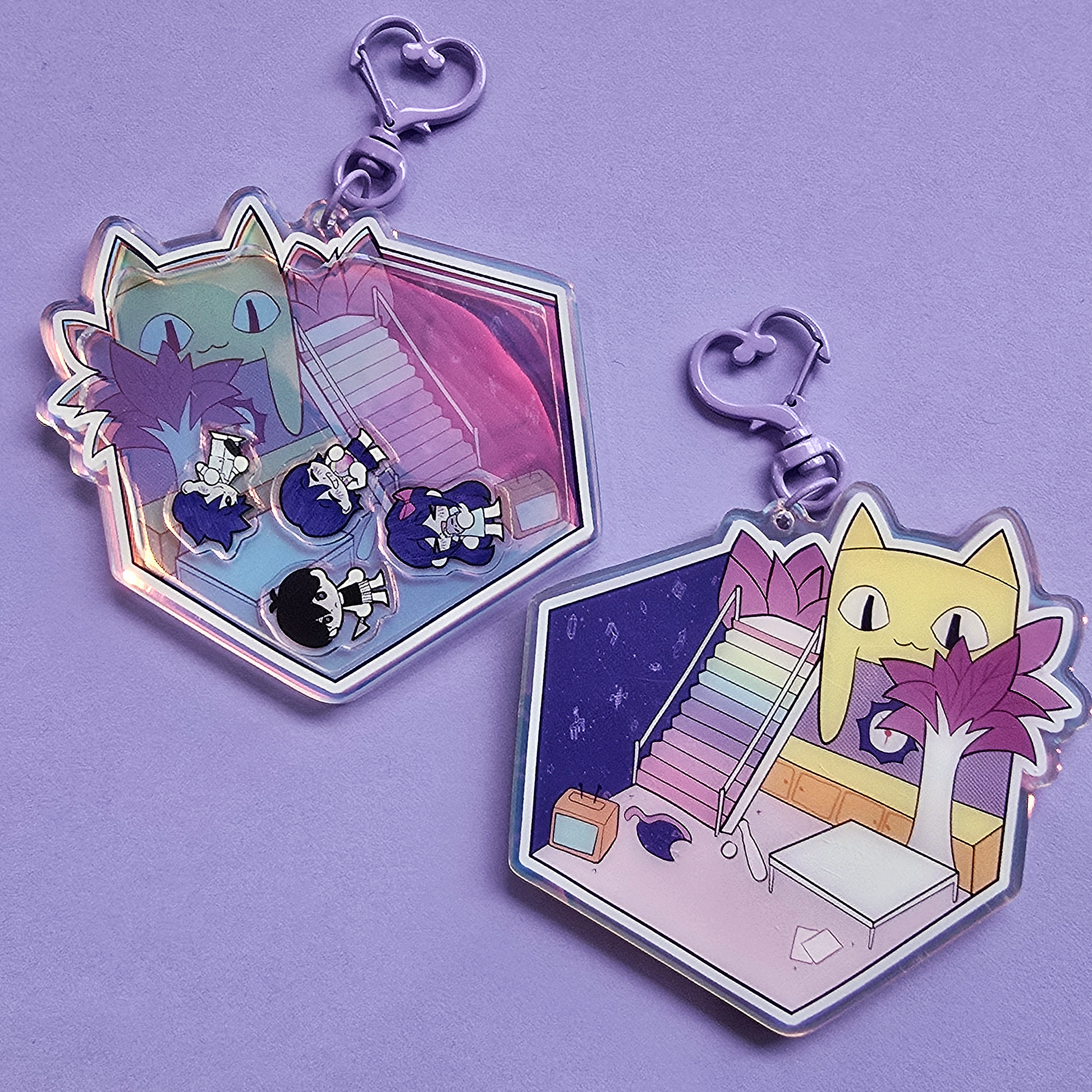 Omori Rainbow Acrylic Shaker Charm