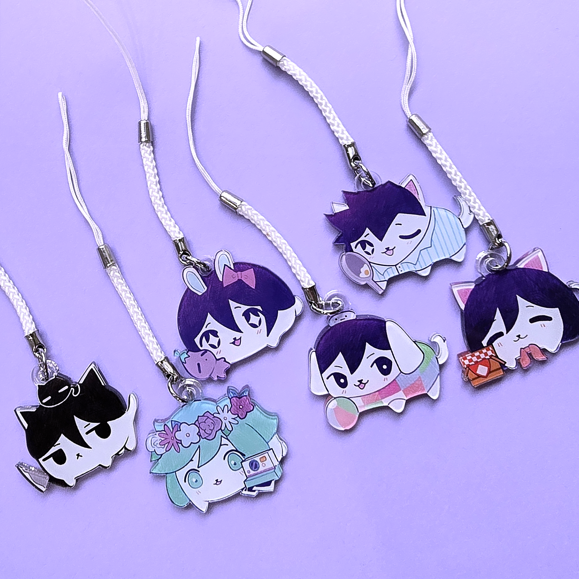 Omori Phone Charms